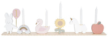 Ladda upp bild till gallerivisning, Jabadabado Födelsedagståg Ljusstake i Trä Bunny
