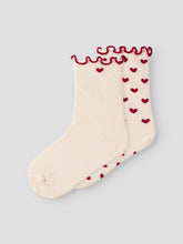 Ladda upp bild till gallerivisning, Lil'Atelier Mini 2-pack Strumpor med Hjärtan i Ekologisk Bomull