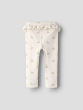Ladda upp bild till gallerivisning, Lil'Atelier Baby Ribbade Leggings i Ekologisk Bomull "Svan"