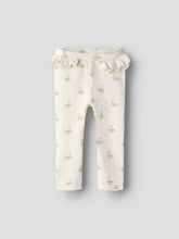 Ladda upp bild till gallerivisning, Lil'Atelier Baby Ribbade Leggings i Ekologisk Bomull "Svan"