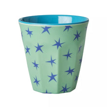 Ladda upp bild till gallerivisning, Rice Mugg i Melamin Green Stars Print