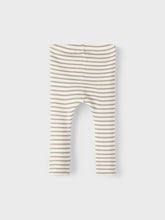 Ladda upp bild till gallerivisning, Name it Baby Randiga Ribbade Leggings i Ekologisk Bomull Beige