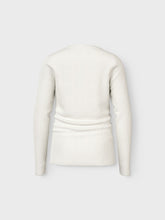 Ladda upp bild till gallerivisning, Name it Kids Ribbad Långärmad Topp i Ekologisk Bomull Vit