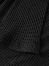 Ladda upp bild till gallerivisning, Name it Kids Ribbad Topp med Trumpetärm i Ekologisk Bomull Svart