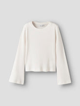 Ladda upp bild till gallerivisning, Name it Kids Ribbad Topp med Trumpetärm i Ekologisk Bomull