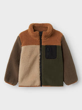 Ladda upp bild till gallerivisning, Name it Mini Blockfärgad Teddyjacka