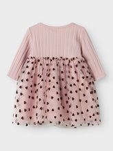 Ladda upp bild till gallerivisning, Name it Baby Hjärtmönstrad Tyllklänning i Ekologisk Bomull