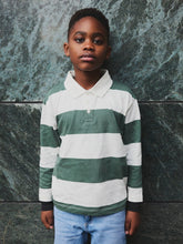 Ladda upp bild till gallerivisning, Name it Kids Randig Långärmad Pikétröja Grön