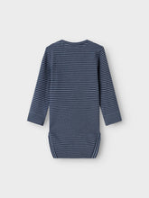 Ladda upp bild till gallerivisning, Name it Baby Randig Body i Ekologisk Bomull Blå