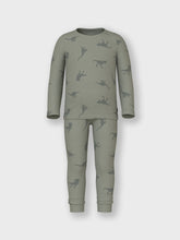 Ladda upp bild till gallerivisning, Name it Mini 2-Delad Ribbad Pyjamas Dino