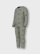 Ladda upp bild till gallerivisning, Name it Mini 2-Delad Ribbad Pyjamas Dino