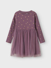 Ladda upp bild till gallerivisning, Name it Mini Tyllklänning med Hjärtan i Ekologisk Bomull