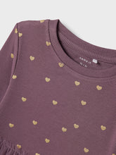 Ladda upp bild till gallerivisning, Name it Mini Tyllklänning med Hjärtan i Ekologisk Bomull