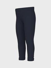 Ladda upp bild till gallerivisning, Name it Mini Ribbade Leggings i Ekologisk Bomull Marinblå