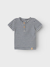 Ladda upp bild till gallerivisning, Name it Baby Randig T-shirt i Ekologisk Bomull Blå
