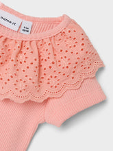 Ladda upp bild till gallerivisning, Name it Baby Kortärmad Top med Spetskrage Aprikos