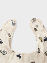 Ladda upp bild till gallerivisning, Name it Baby Bilmönstrad Dregglis/DryBib Beige