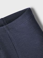 Ladda upp bild till gallerivisning, Name it Baby KAB Ribbade Leggings i Ekologisk Bomull Blå