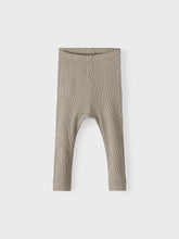 Ladda upp bild till gallerivisning, Name it Baby KAB Ribbade Leggings i Ekologisk Bomull Beige