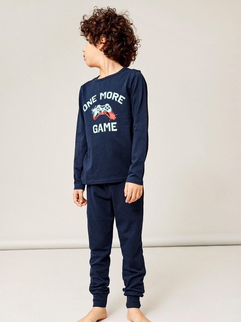 Name it Kids 2-Delad Pyjamas Game i Ekologisk Bomull