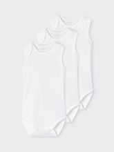 Ladda upp bild till gallerivisning, Name it Baby/Mini Ärmlös 3-Pack Body Vit