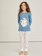 Ladda upp bild till gallerivisning, Name it Mini 2-Delad Unicorn Pyjamas i Blå
