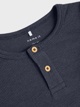 Ladda upp bild till gallerivisning, Name it Mini KAB Ribbad Farfarströja i Ekologisk Bomull Blå