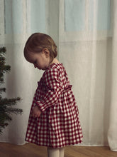 Ladda upp bild till gallerivisning, Lil&#39;Atelier Baby Rutig Bodyklänning i Ekologisk Bomull
