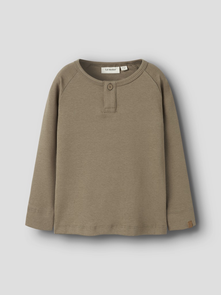 Lil'Atelier Mini Långärmad T-shirt i Ekologisk Bomull Brun