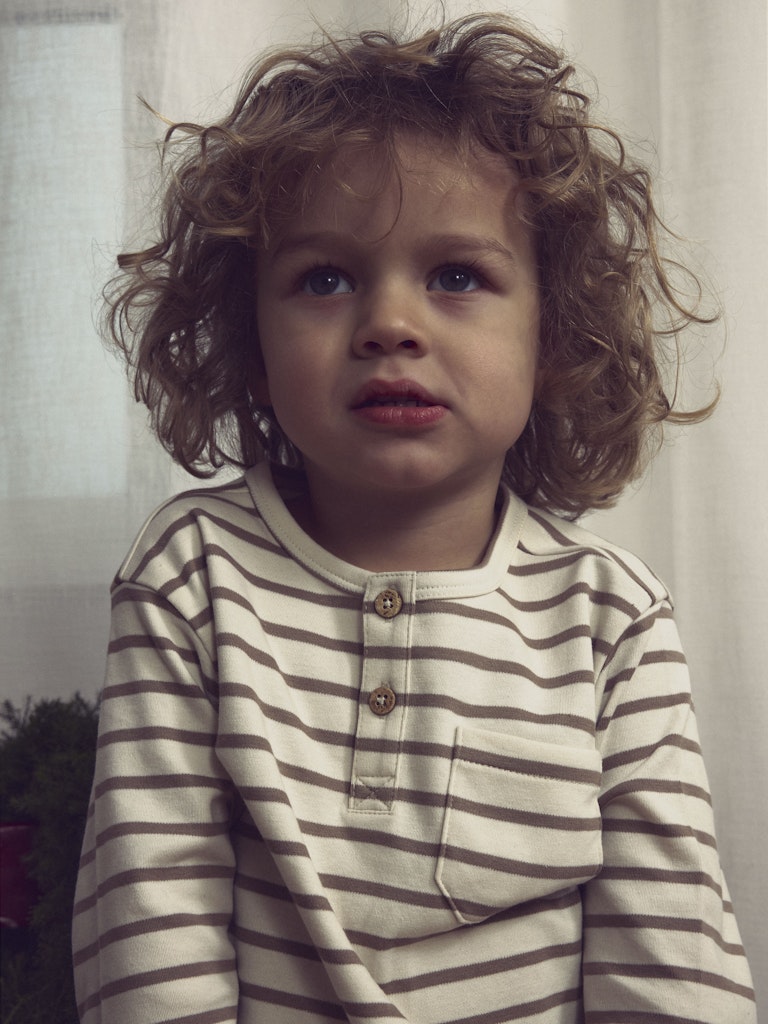 Lil'Atelier Mini Randig Tröja i Ekologisk Bomull