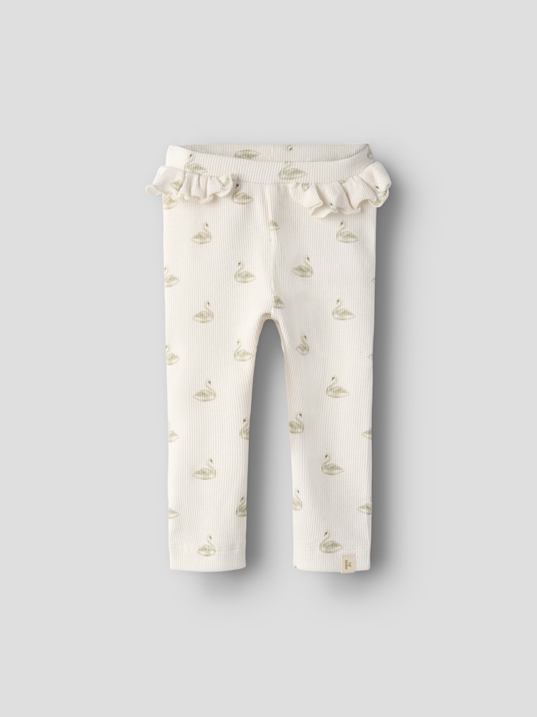 Lil'Atelier Baby Ribbade Leggings i Ekologisk Bomull 