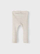 Ladda upp bild till gallerivisning, Name it Baby Randiga Ribbade Leggings i Ekologisk Bomull Beige
