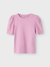 Ladda upp bild till gallerivisning, Name it Kids Ribbad Topp med 2/4 ärm i Ekologisk Bomull Rosa
