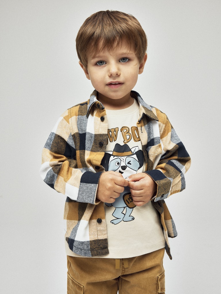 Name it Mini Rutig Flanellskjorta i Ekologisk Bomull