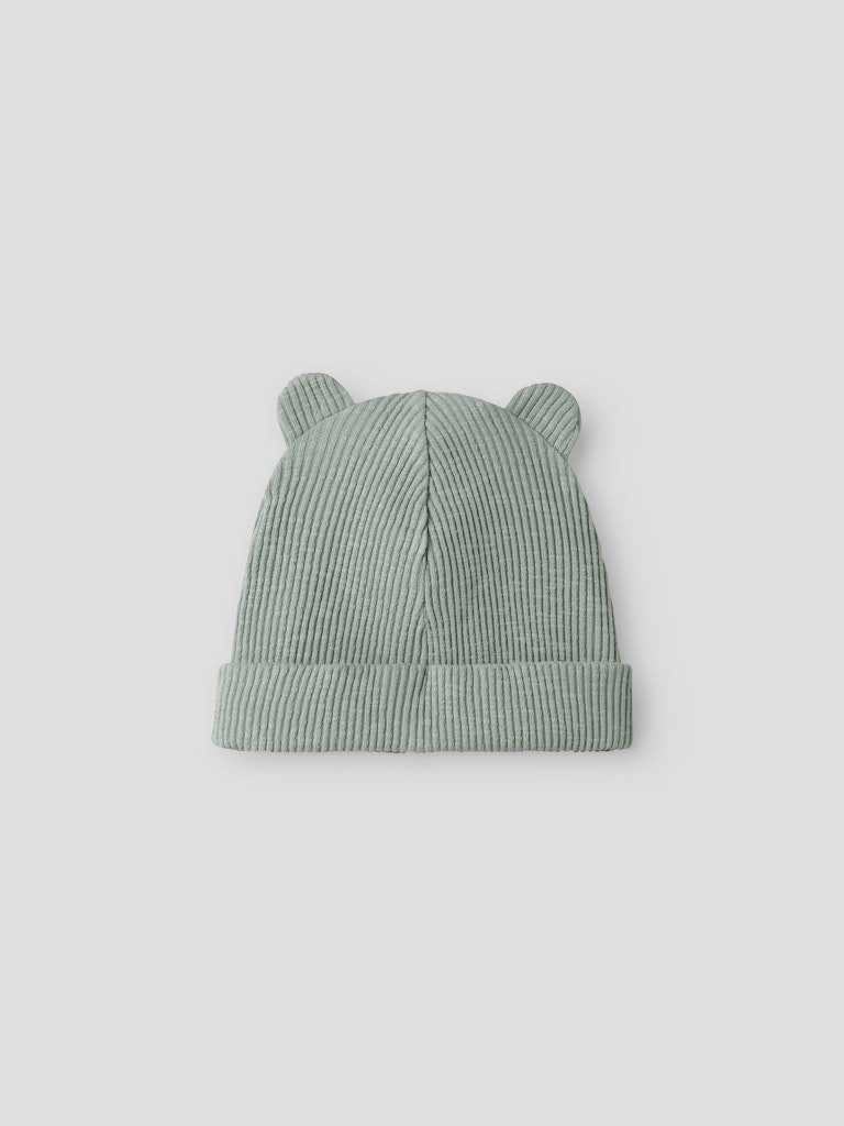 Name it Baby Ribbad Mössa i Ekologisk Bomull Grön