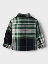 Ladda upp bild till gallerivisning, Name it Mini Rutig Overshirt i Ekologisk Bomull Grön
