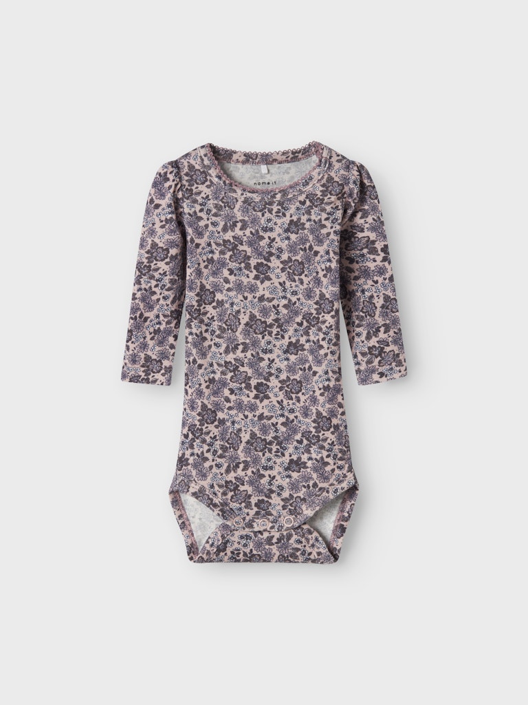Name it Baby Blommig Body i Ekologisk Bomull