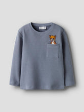Ladda upp bild till gallerivisning, Name it Mini Långärmad Tröja i Ekologisk Bomull Blå
