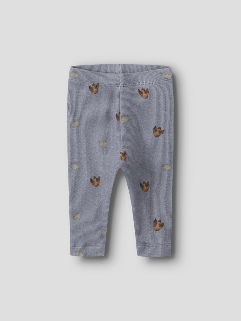 Name it Baby Ribbade Leggings i Ekologisk Bomull Blå