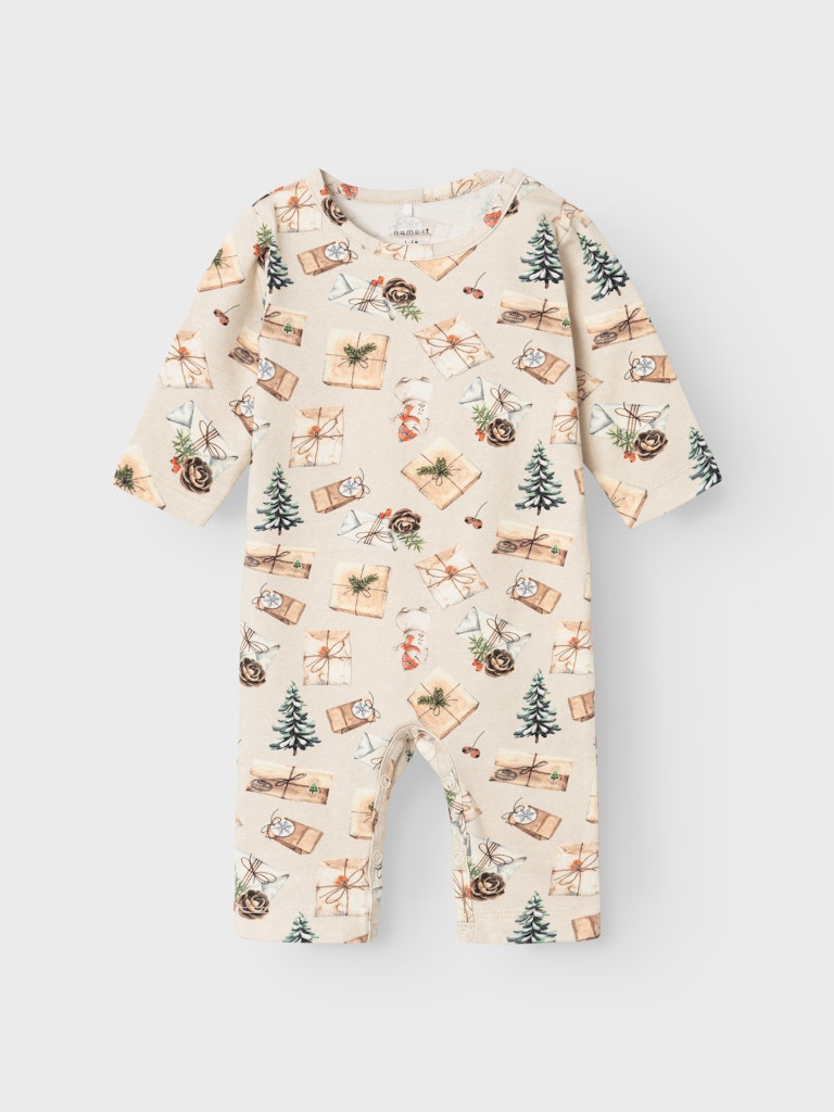 Name it Baby Sparkdräkt/Pyjamas med Julmotiv i Ekologisk Bomull