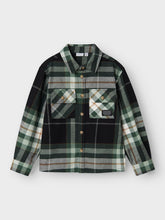 Ladda upp bild till gallerivisning, Name it Kids Rutig Overshirt i Ekologisk Bomull Grön
