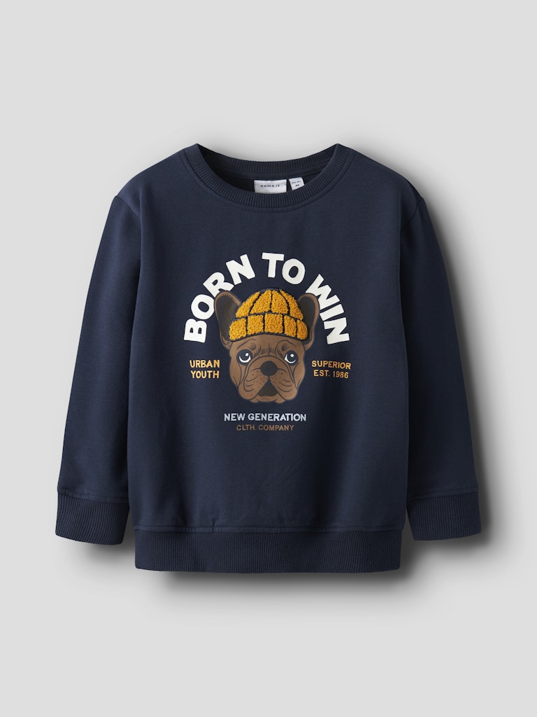 Name it Mini Häftig Sweatshirt i Ekologisk Bomull
