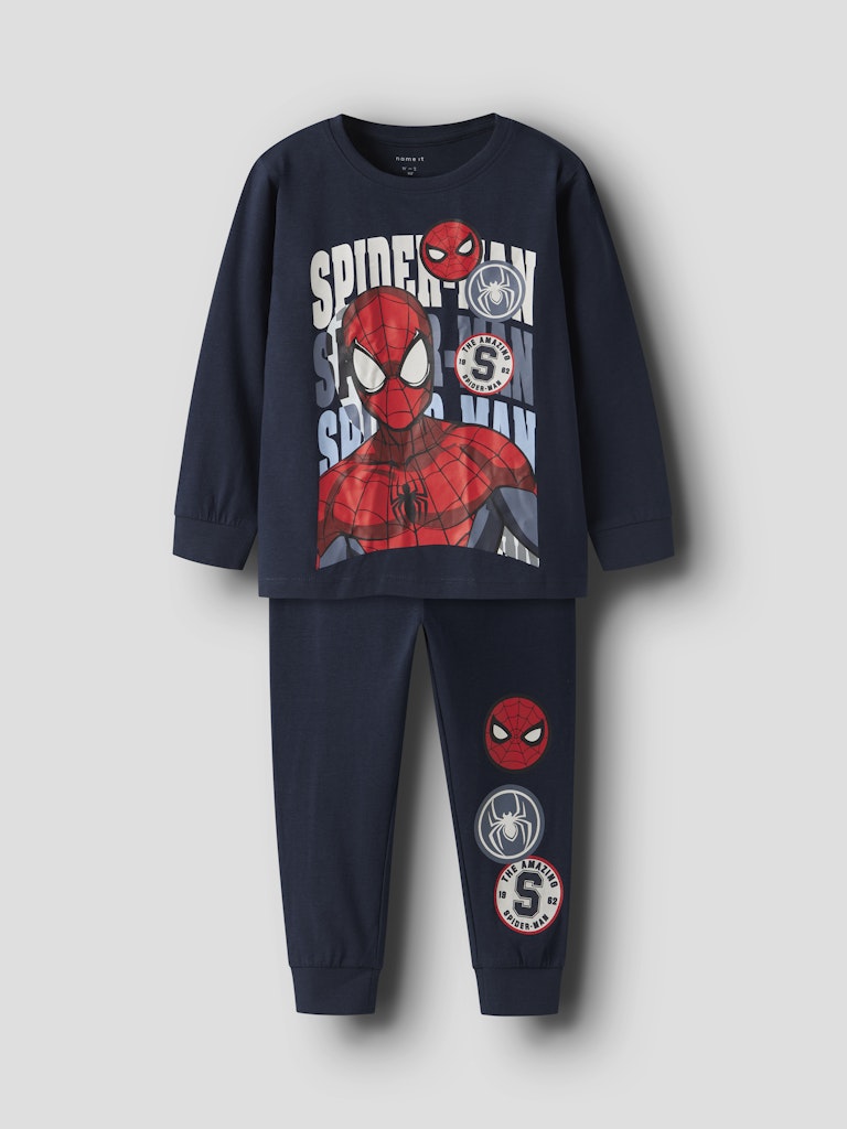 Name it Spiderman 2-Delad Pyjamas Marinblå