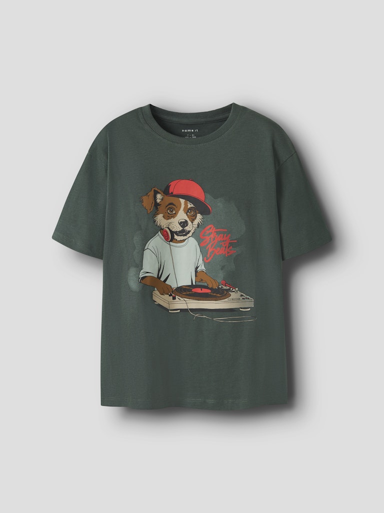 Name it Kids Häftig T-shirt i Ekologisk Bomull Grön