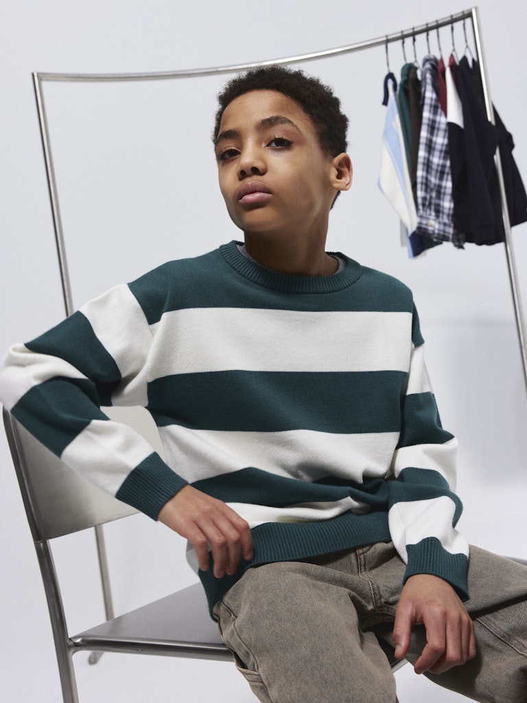 Name it Kids Randig Finstickad Tröja