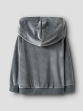Ladda upp bild till gallerivisning, Name it Mini Hoodie i Velour Grå
