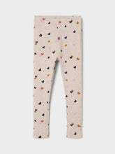 Ladda upp bild till gallerivisning, Name it Mini Hjärtmönstrade Ribbade Leggings i Ekologisk Bomull
