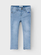 Ladda upp bild till gallerivisning, Name it Mini SILAS Slim Fit Sweat Jeans Ljusblå Denim
