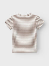 Ladda upp bild till gallerivisning, Name it Baby Randig T-shirt i Ekologisk Bomull Beige
