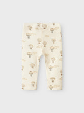 Ladda upp bild till gallerivisning, Lil&#39;Atelier Baby Ribbade Mönstrde Leggings i Ekologisk Bomull Beige
